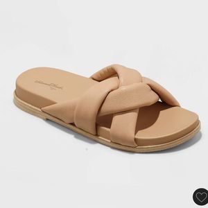 Womens Padded Tan Sandals